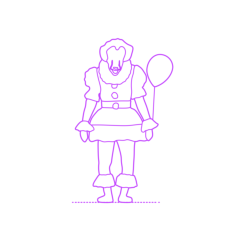 Pop Culture Horror Movie Characters Pennywise Laser Cut Svg File, Free Vectors File